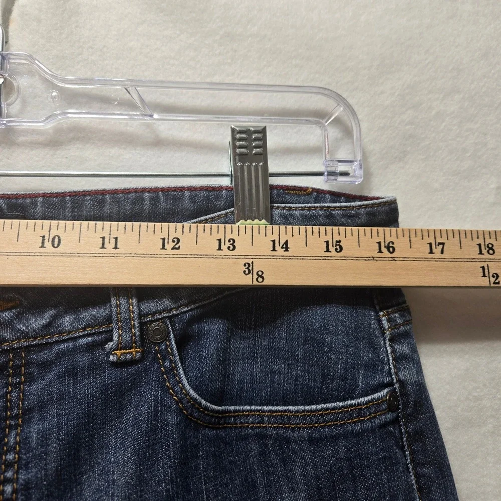 Talbots Size 12 Front distressed Curvy Fit Cropped Straight Stretch Denim 1134